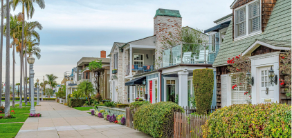 row of houses on a street