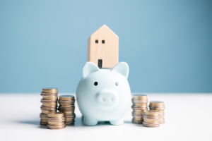 house on top of piggy bank