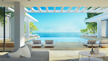 luxury home ocean view pool