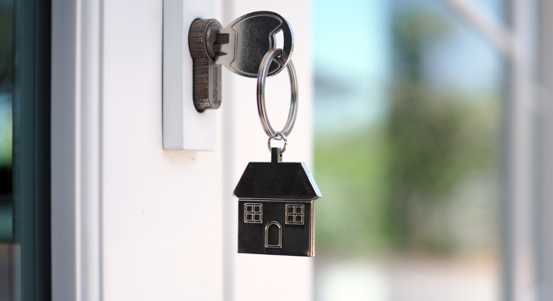 house key in door